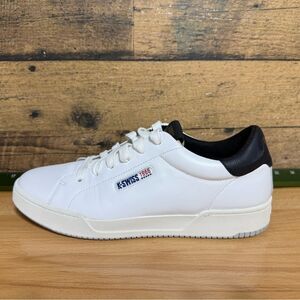 Rare K-Swiss Men's White Sneakers with Black Accents gold Los Angeles edition 66